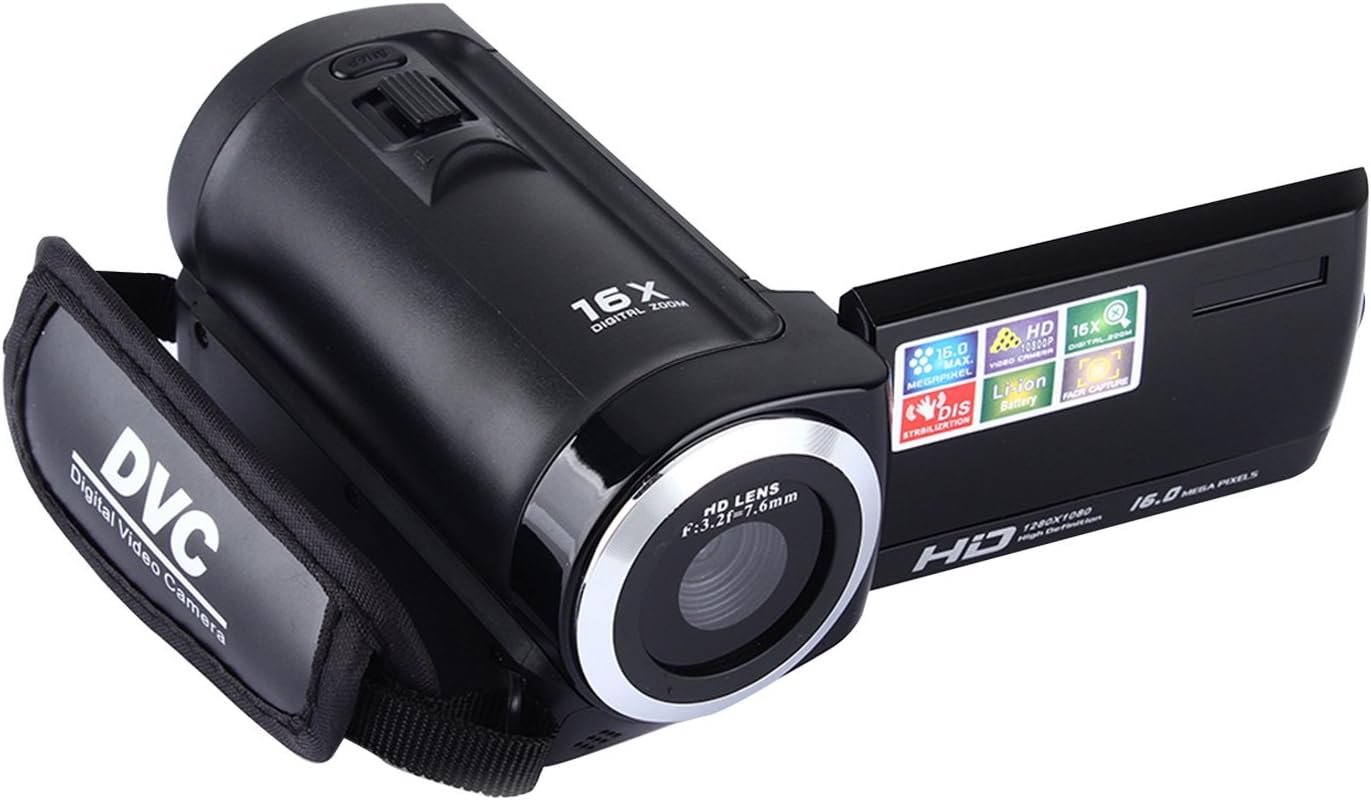 Camera Camcorders, Zoomk 16X Digital Zoom HD 1080P Mini Video Camcorder 2.7 Inches TFT LCD Screen Portable DV (16 Mega Pixels)