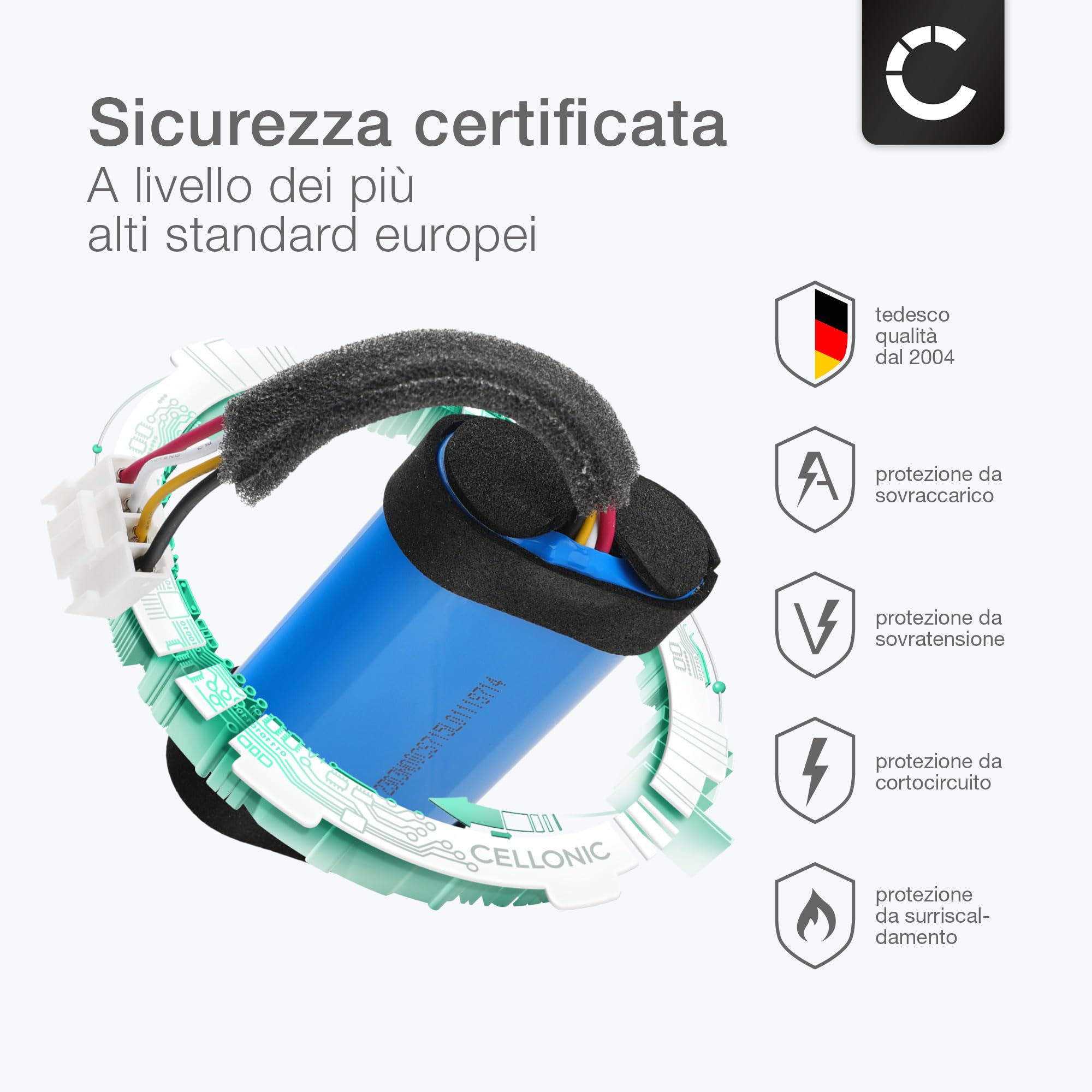 CELLONIC 1x Batteria per Altoparlante Compatibile con JBL Flip 6, GSP-1S2P-F6D – (6800mAh, 3.7V)