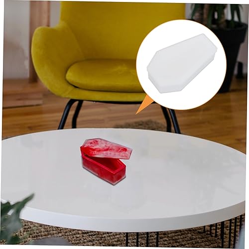 Miniatura 3 de COHEALI Molde epoxi para ataúd, moldes de jabón, moldes de arcilla, moldes de jabón de silicona, soporte de joyería, bandeja de resina para