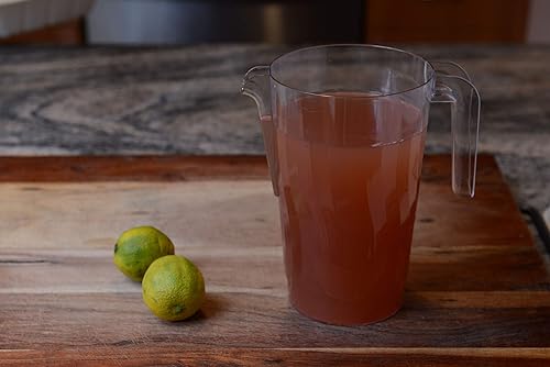 Miniatura 5 de [Paquete de 50] Jarra de bebidas de plástico transparente de 50 onzas, jarra de bebidas resistente a la rotura, ideal para restaurantes y catering a