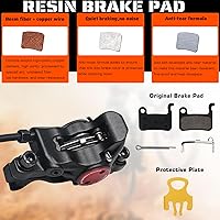 Vista 3 de BUCKLOS Frenos de disco hidráulicos MTB, bicicleta de montaña delantera izquierda 31.496 in derecha trasera 57.087 in freno hidráulico conjunto