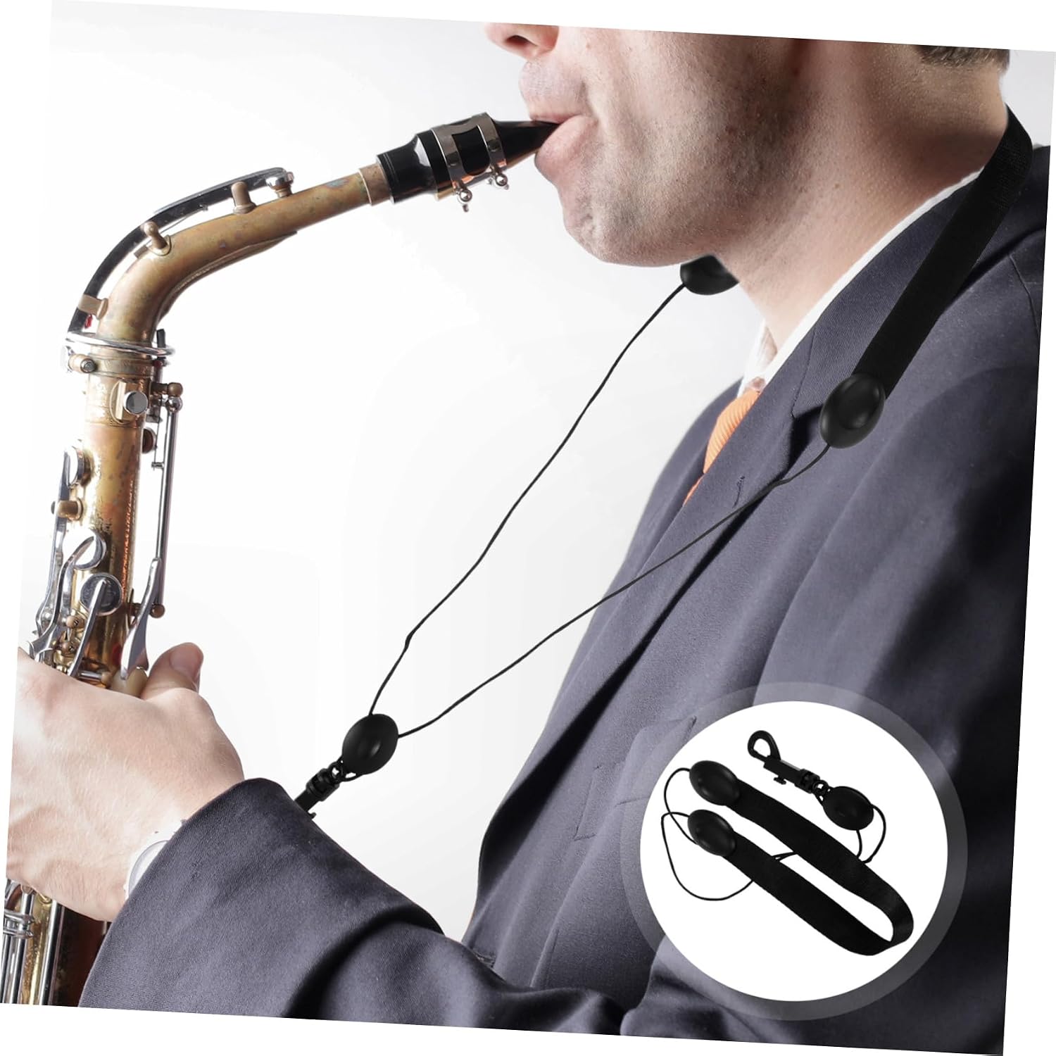Alto Saxophone Neck Strap Adjustable Clarinet Strap for Woodwind Instruments Comfortable Fit for Extended Wear Lightweight and Portable Design for Beginners and Musicians