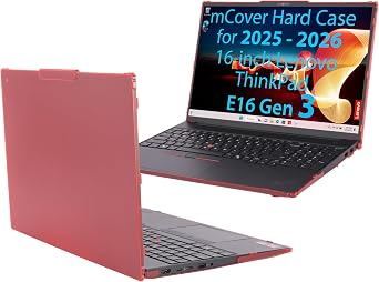 mCover case ONLY Compatible for 2025-2026 16" Lenovo ThinkPad E16 Gen 3 Series Windows Notebook Computers NOT Fitting Any Other Lenovo Models- Red