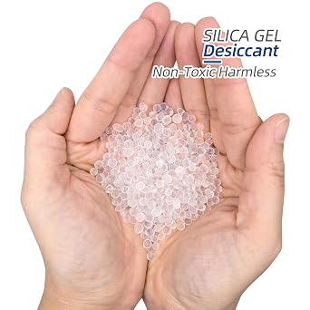 Wisesorb 120 Packs 500 Gram Food Safe Silica Gel Desiccant Packets, Premium White Silica Gel Beads Packs, Dessicant Bags, Silica Gel for Storage