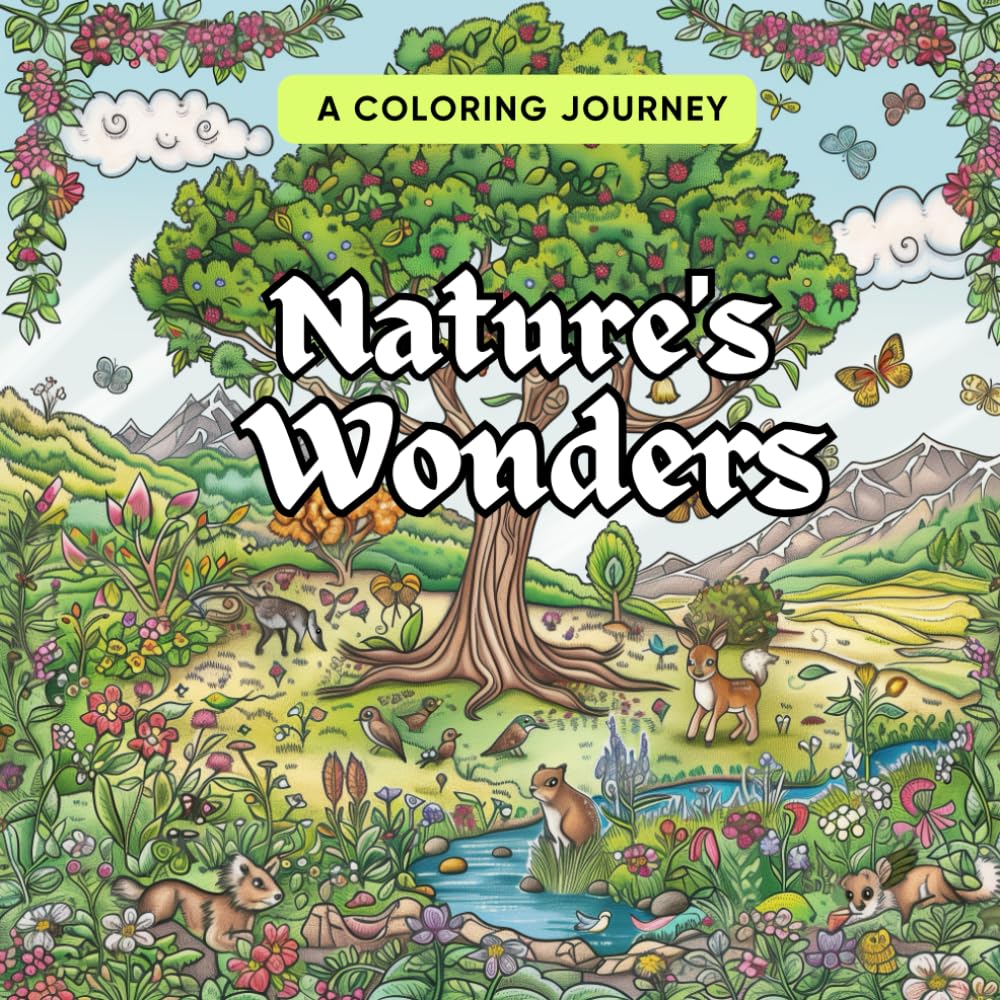 Amazon.co.jp: Nature's Wonders: A Coloring Journey for Kids