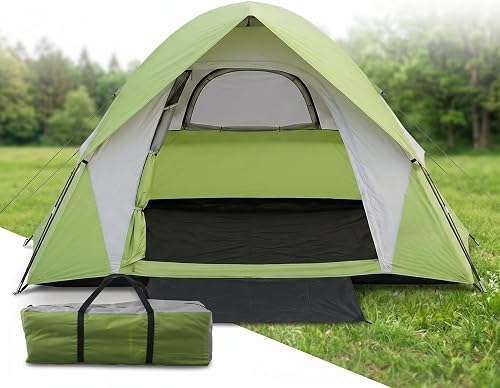 XL 1/2/3/4/5/6 Person Dome Camping Tent, Famliy Camping Tent,3-Season Dome Design,Double Layer Waterproof, Removable Rain Fly, for Outdoor Hiking, Fishing with Handbag