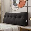 Large Black Bolster Triangular Headboard Wedge Backrest Positioning Support Bed Rest Reading Pillows Headboard Wedge Pillows for Day Bed Bunk Bed