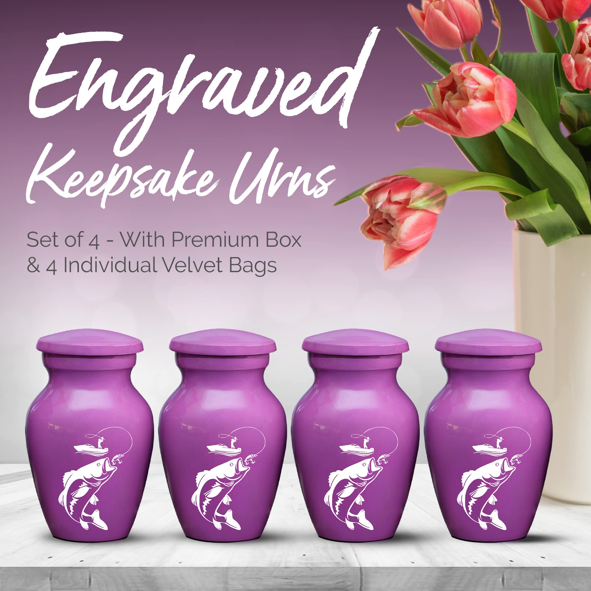 Amazon.co.jp: 鯉の魚 人間の遺灰用骨壺 - ミニ骨壺4個セット ボックス