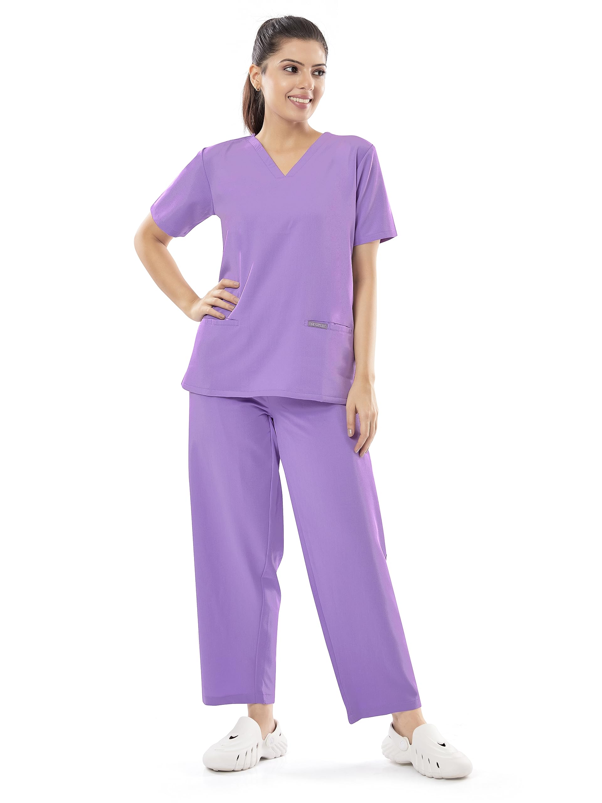 One Nation Raven V Neck Scrub Set For Women - Mauve M (B0CH4M8GC2) Amazon Price History, Amazon Price Tracker