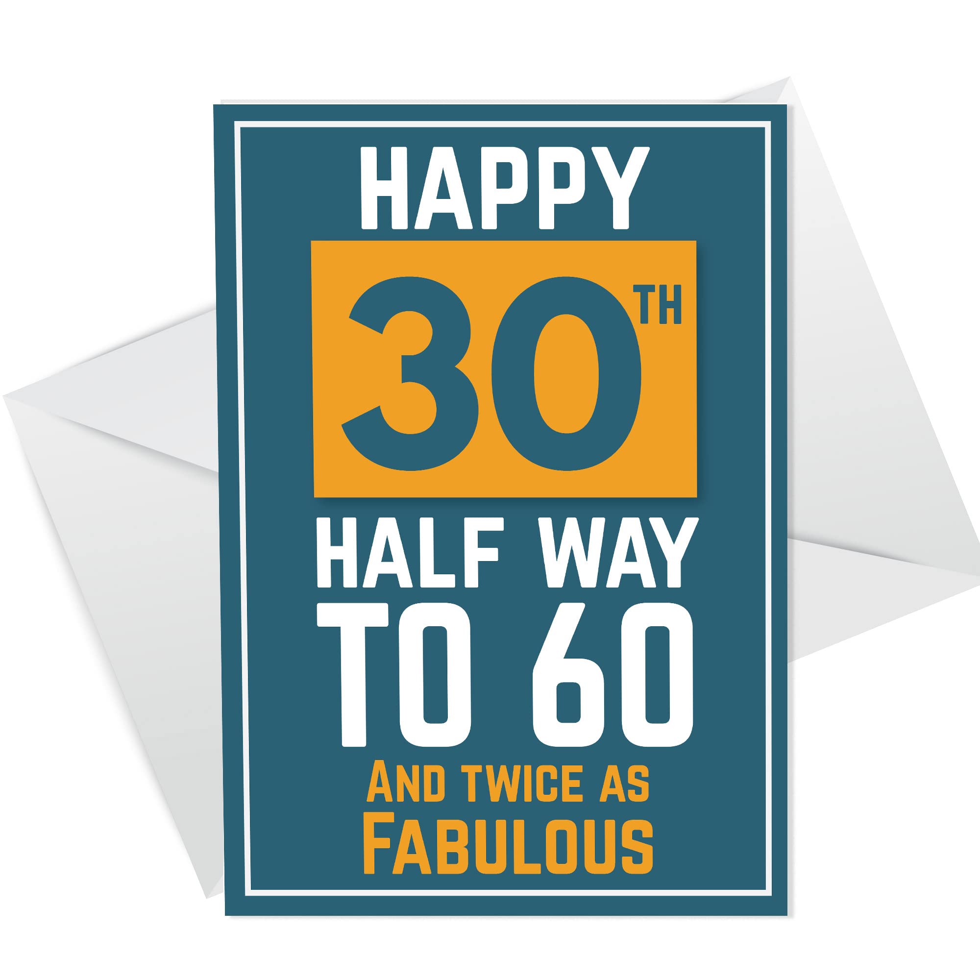 RED OCEAN Funny 30th Birthday Cards For Boyfriend Girlfriend Husband Wife Brother Sister Him Her Novelty 30th Birthday Card For Men Women