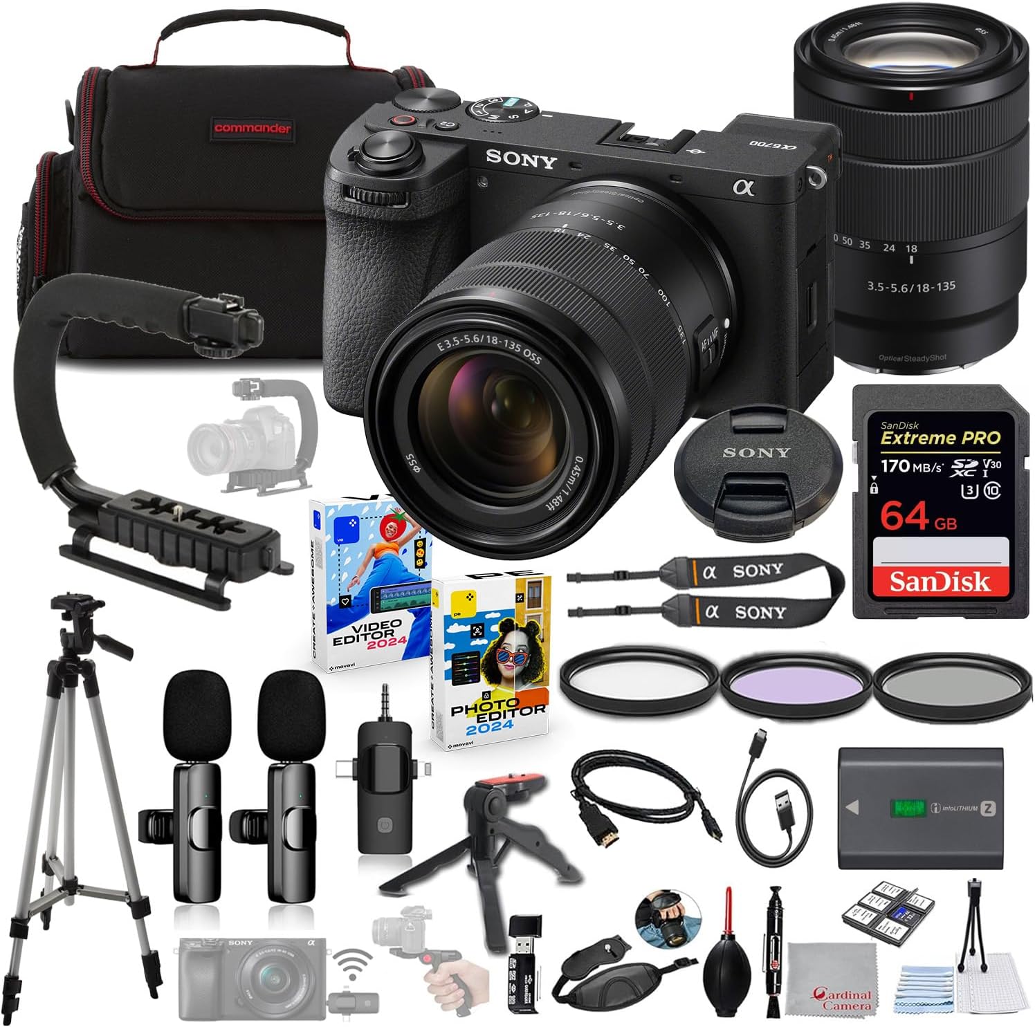 Sony a6700 ミラーレスカメラ 18-135mmレンズバンドル + ワイヤレス