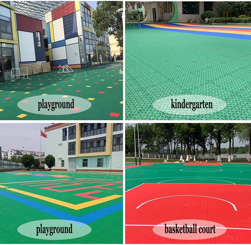 30.5CM Interlocking Floor Tiles for Kindergarten, Amusement Park, Playground, Gym - Waterproof DIY Puzzle Tiles, Red Color, 1 PCS Modular Flooring Solution