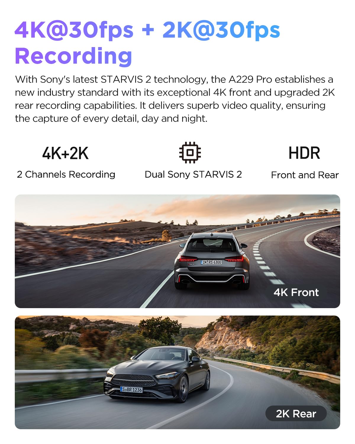 ROVE R2-4K Dual Dash Cam Front and Rear, STARVIS 2 Sensor, Free 128GB Card product image 18