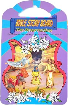 DTC Childrens Bible Resurrection Story Picture Board with Reusable Stickers