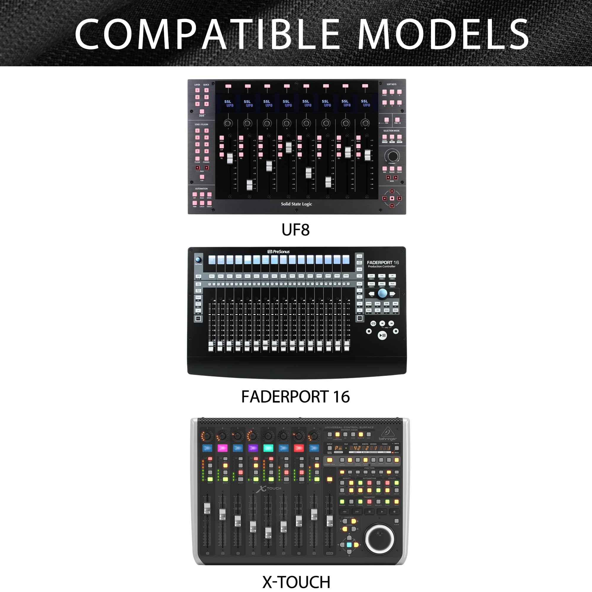 Musiin Audio Mixer Copertura antipolvere compatibile con X-Touch Chinlon Copertura antipolvere - Protezione di precisione per mixer audio universale per home studio Midi Controller