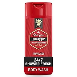 Old Spice Refreshing Body Wash for Men, 3X Defense, 24/7 Shower Fresh with Long Lasting Scent, Travel Size, Red Collection, Swagger with Cedarwood Scent, 3 oz