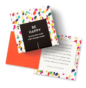 ThoughtFulls Be Happy 30 Pop-Open Cards with Messages Inside