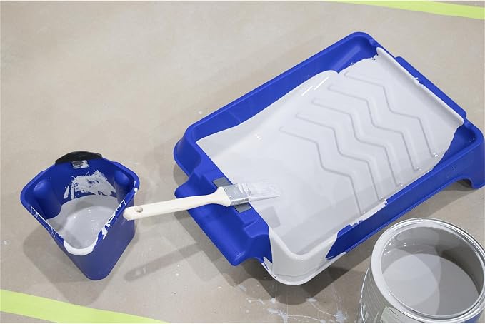 Marshalltown Heavy-Duty Paint Tray, 1 Galón, Bandeja para Pintura y Tintes | Material resistente a solventes y antiadherente, imán para pincel en ángulo, dos picos para verter, tres ranuras para rodillos, capacidad 1 galón, HDT miniatura 9