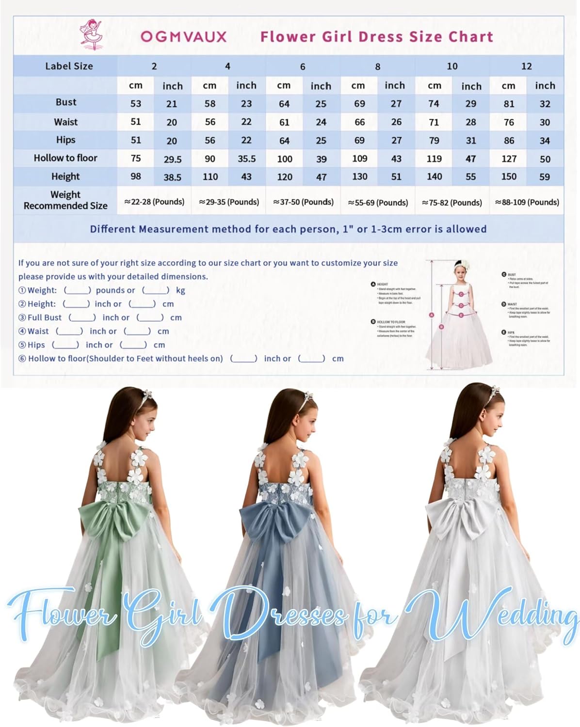 Tulle Flower Girl Dresses for Wedding 3D Lace Bridesmaid First Communion Dress Princess Pageant Party Gown with Bow - Image 6