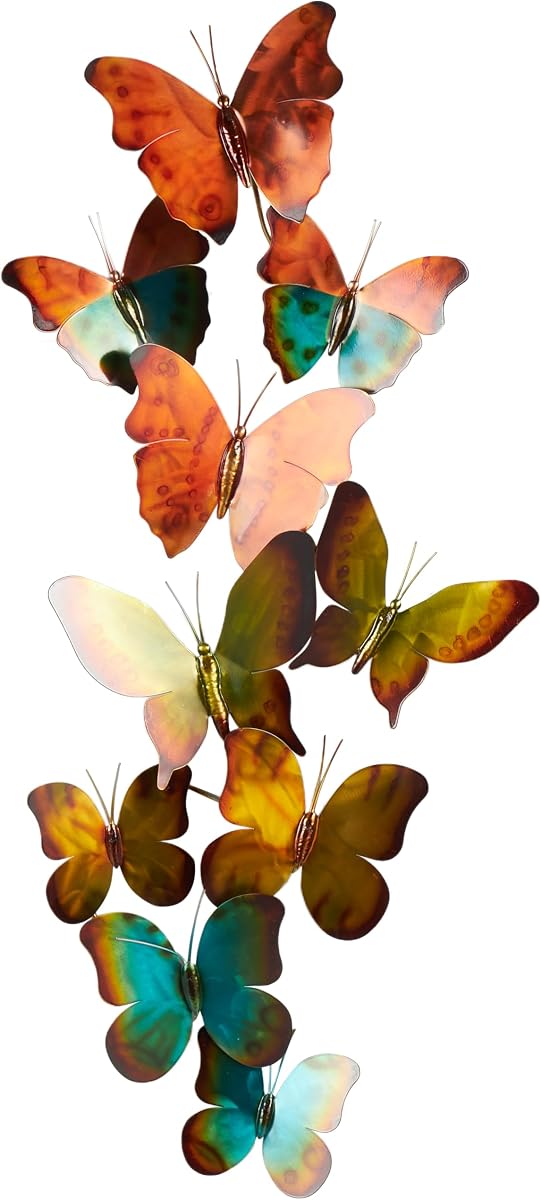 Deco 79 Decoración de pared de acero inoxidable, arte 15" x 2" x 36", multicolor