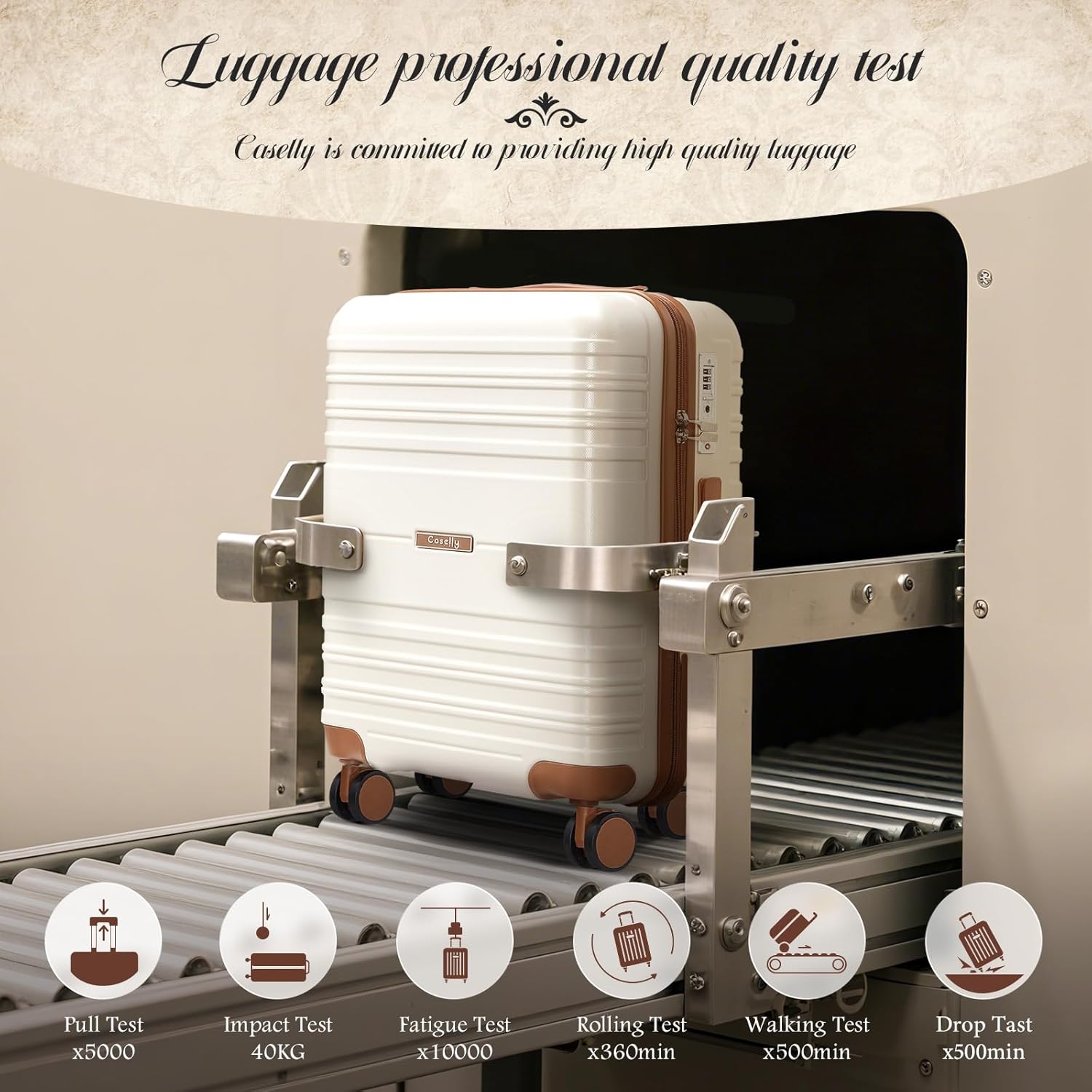 Luggage Sets with spinner wheels, PC+ABS Hard Shell Travel Luggage,Lightweight Carry-on suitcases with TSA Lock,YKK Zippers (Black, 5 piece sets(20/24/28/DB/TB)) - Image 5