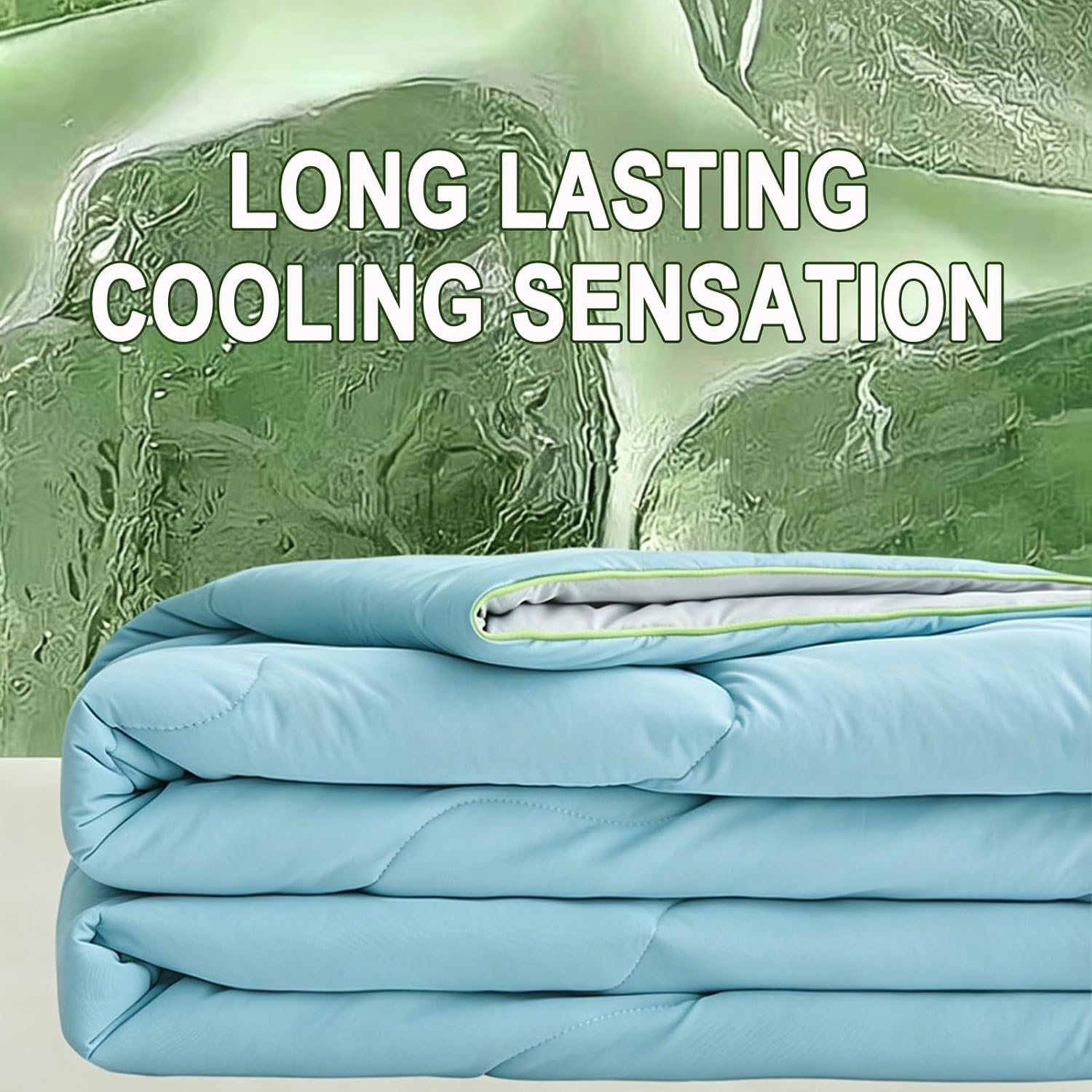 Ultra Soft Lightweight Reversible Cooling Quilt Comforter for Hot Sleepers, Breathable All-Season Bedspread Coverlet, Single Bedding Blanket, Machine Washable Easy Care (G,110x150cm)