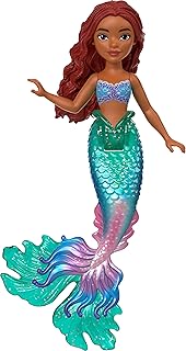 Disney The Little Mermaid Ariel Small Doll Mermaid with Signature Tail, Toys Inspired by the Movie