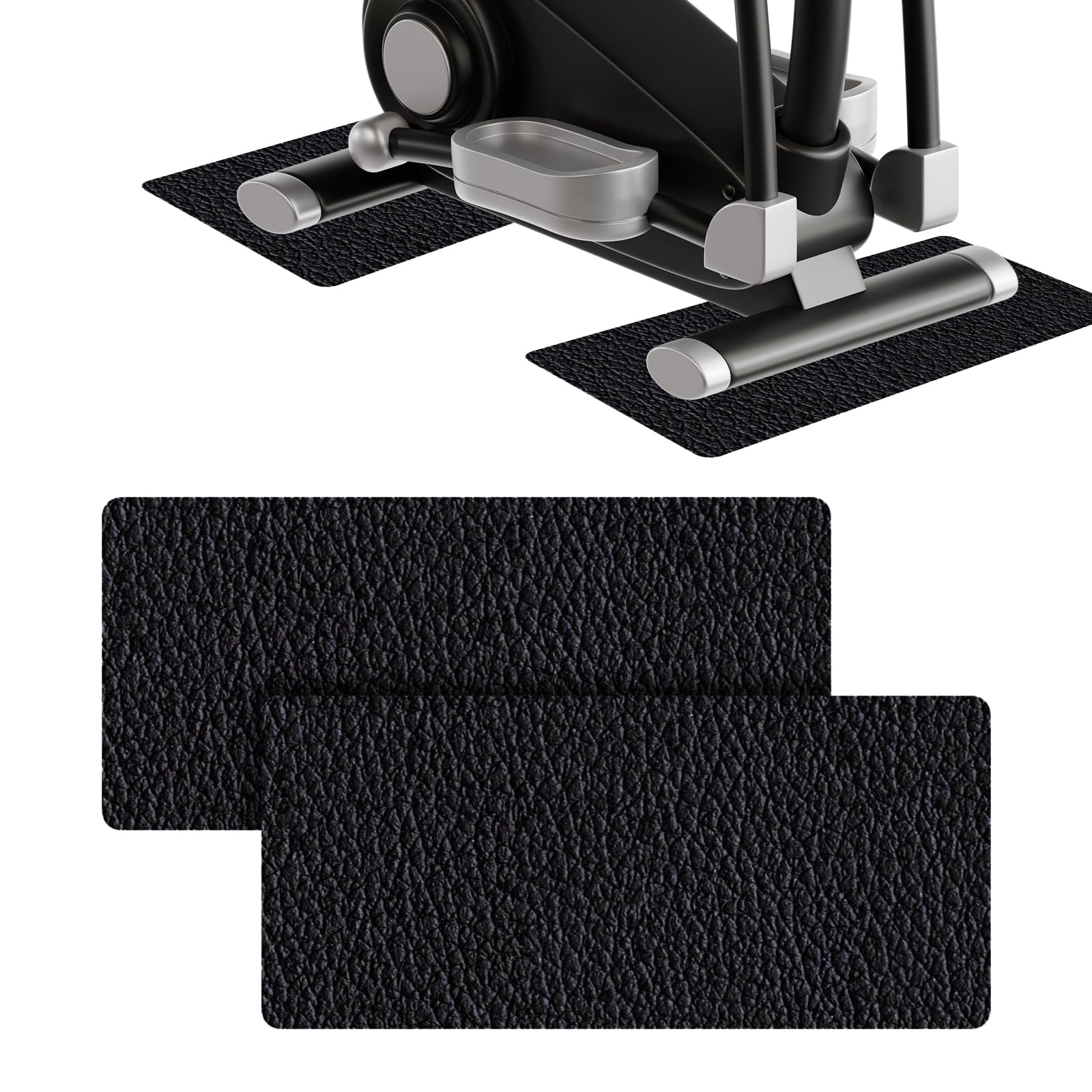 2 Stück Bodenschutzmatte Fitnessgerät, 28×70cm Schutzmatte Boden Fitnessraum Bodenmatte rutschfest Unterlegmatte Laufband Matte Für Sportgeräte Home Gym