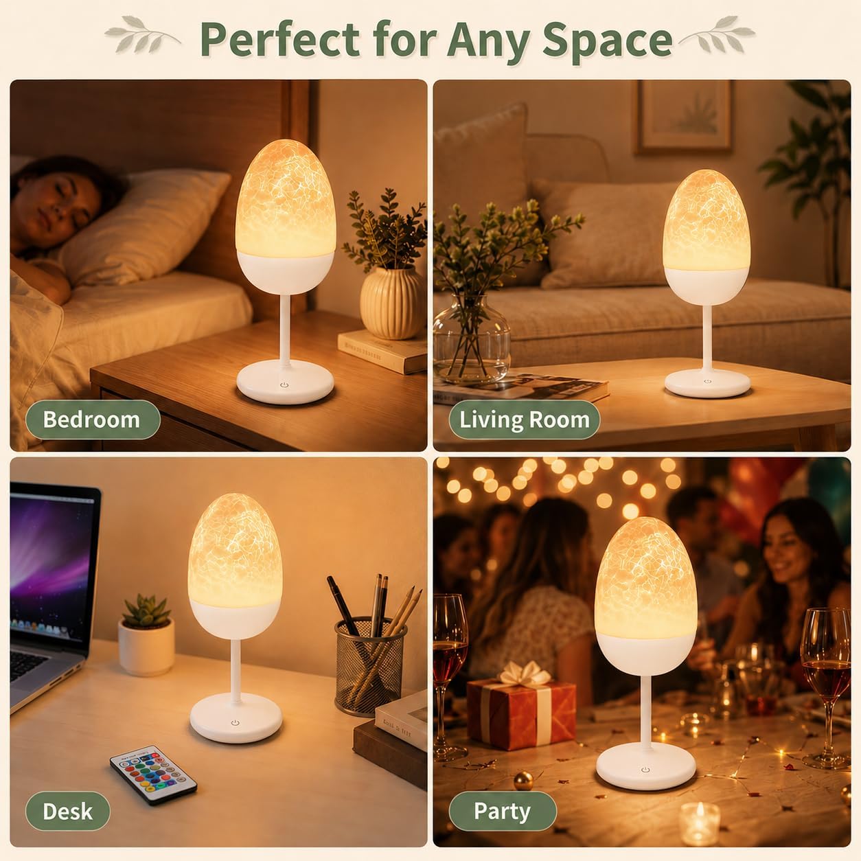 Shower Lamp with Ocean Wave Projection, Bluetooth XKL-Q9 Built-in Relaxing Music, Single Base Touch & Remote Breath Light, USB-C Cordless Bathroom Spa Bedroom Decor