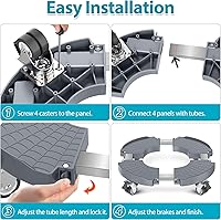 Vista 5 de VANCASTLE Soporte para plantas con ruedas, base de rodillo para plantas de alta resistencia ajustable de 15 a 22 pulgadas, base de rueda Palnt 440