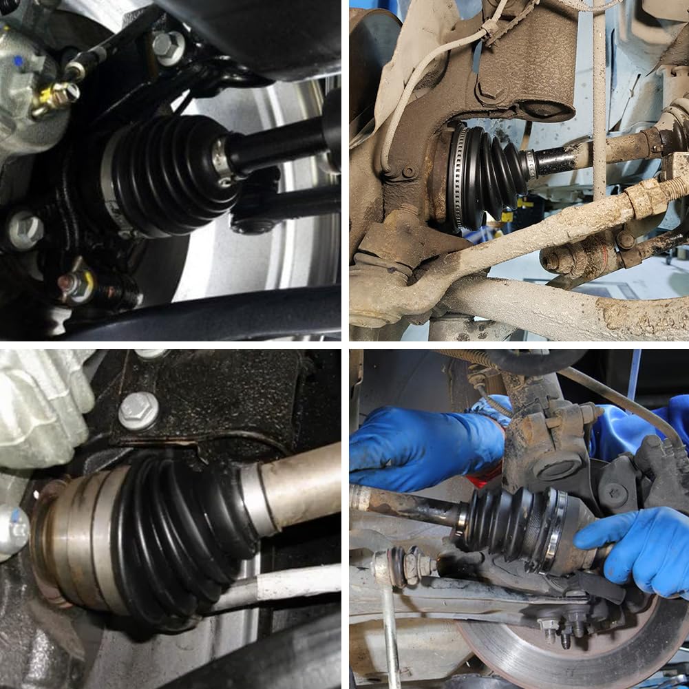 Soffietto universale in gomma, 2 pezzi, espansori per manicotti asse, manicotti CV altamente flessibili per auto, manicotto universale per albero di trasmissione, per giunti omocinetici, manicotti per
