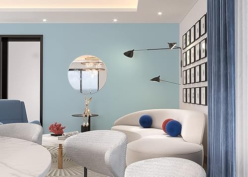 Miniatura 7 de Dimoon Papel tapiz de 78.7 x 17.7 pulgadas, color azul claro, papel de contacto impermeable, color azul puro, autoadhesivo, extraíble, papel tapiz