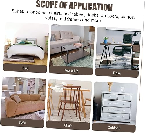 Miniatura 3 de Tofficu 4 tapones para silla para evitar deslizamientos de piano, tazas de ruedas para suelos de madera dura, tapón de cama, silla circular,