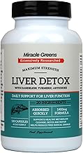 Liver Detox and Repair – 1400mg Complex | High Strength with 20 Effective Ingredients | Boosted with Dandelion, Turmeric, Amino Acids, Vitamins and More | 120 Capsules - 60 Day Supply