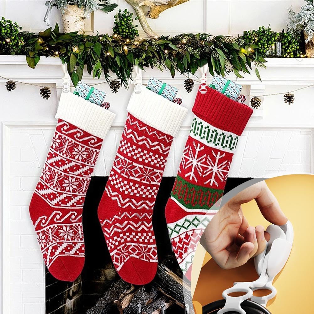 Attaches Silicone Pour Guirlandes De Noël - Accroche Couronnes, Décorations Sur Rampes, Portes, Cheminées - Vert, 23cm - 12