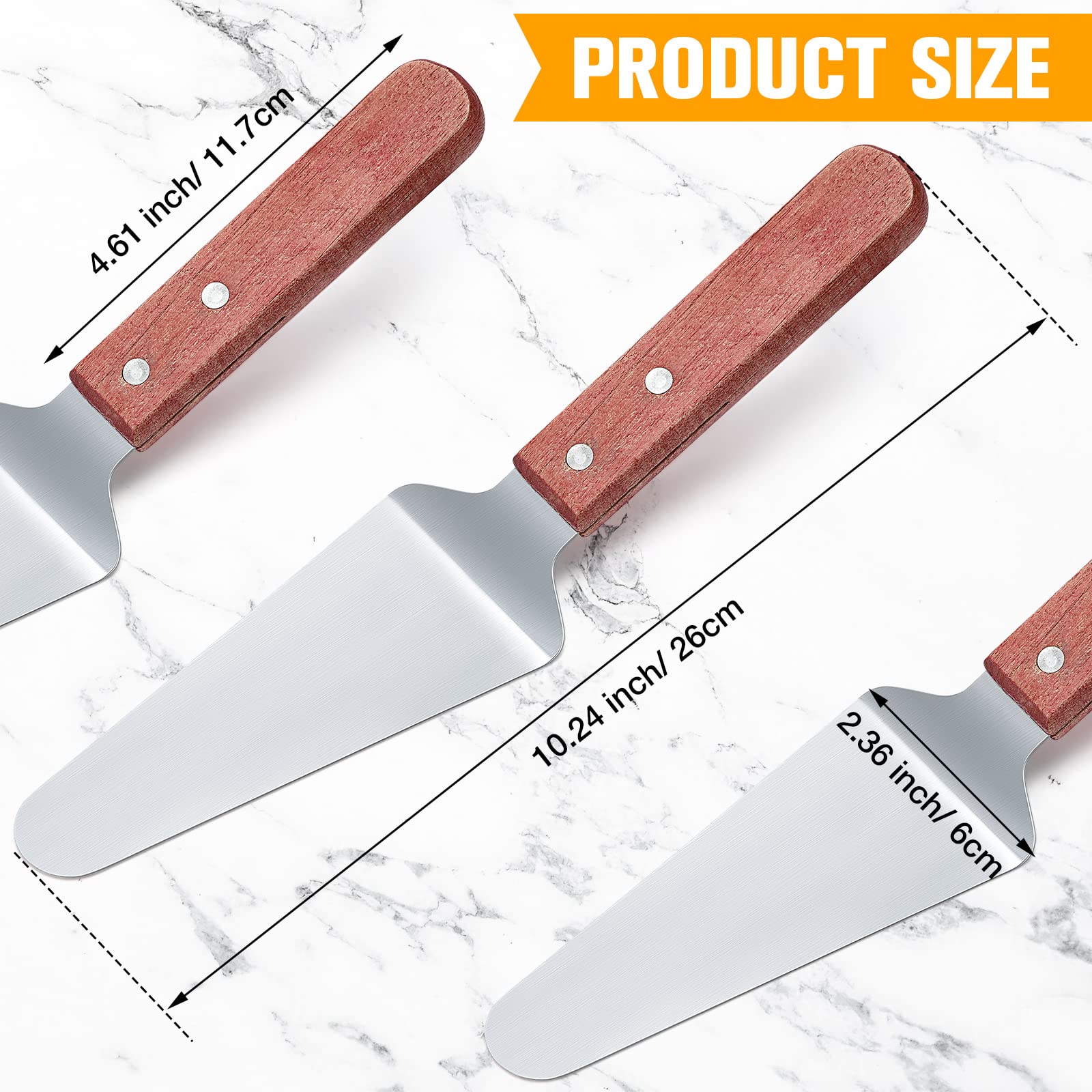 Amazon.com | Zhehao 20 Pack Wooden Handle Pizza Pie Server