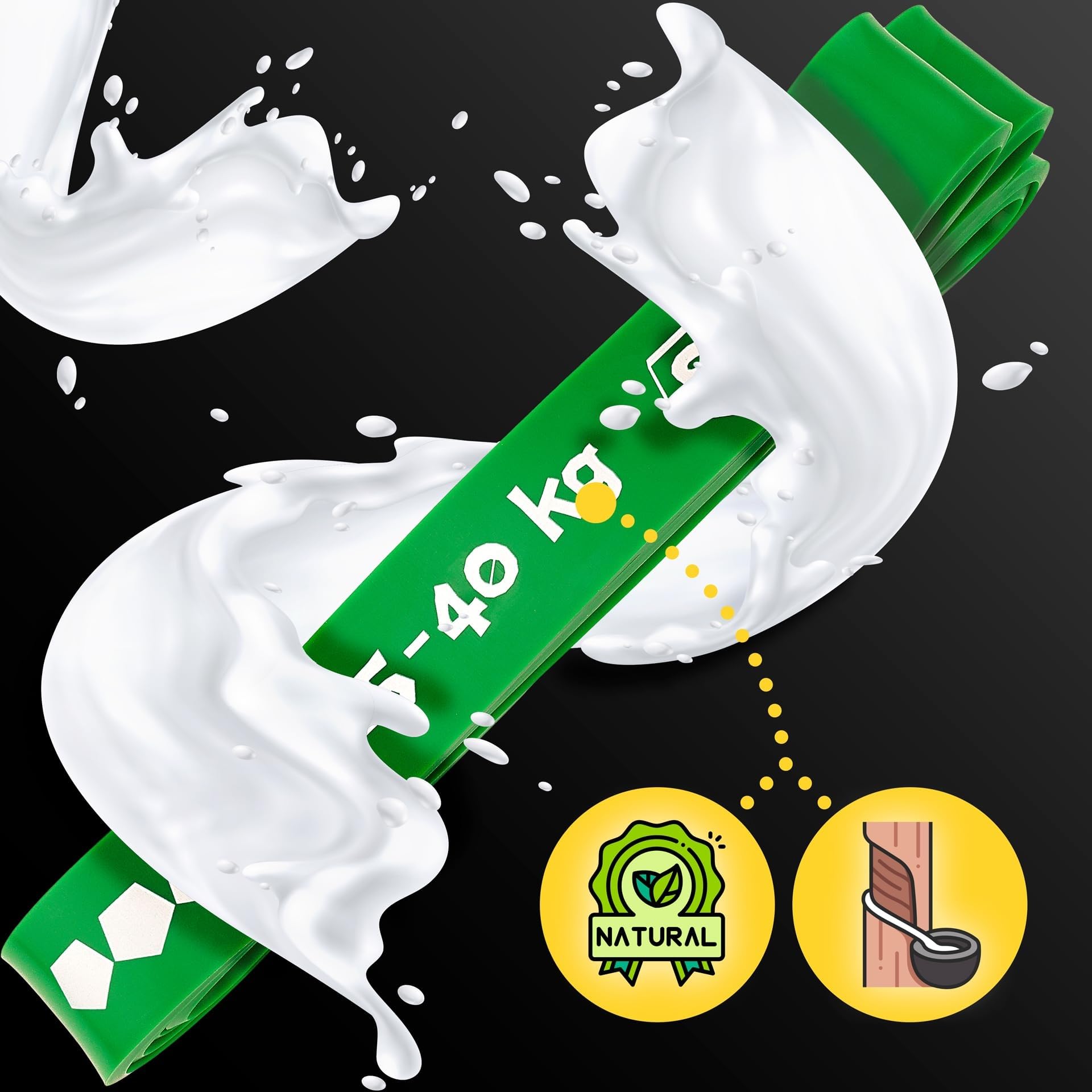 SENSEI Élastique Musculation Bande Élastique Fitness en Latex Naturel avec Guide, E-Book & Sac