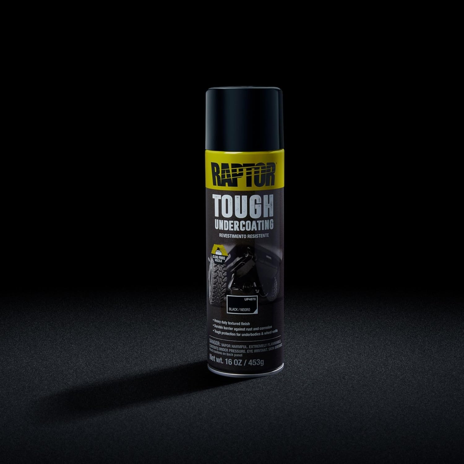 RAPTOR 1K Tough Undercoating, Professional Grade Protective Truck Spray Paint, Extra Durable, 16 oz