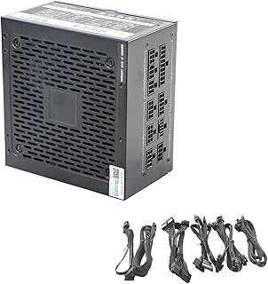 Compactly 500W Computer Power Supply 120Mm Cooling Fan and Flexible Cable Management Protections GPU Power Supply