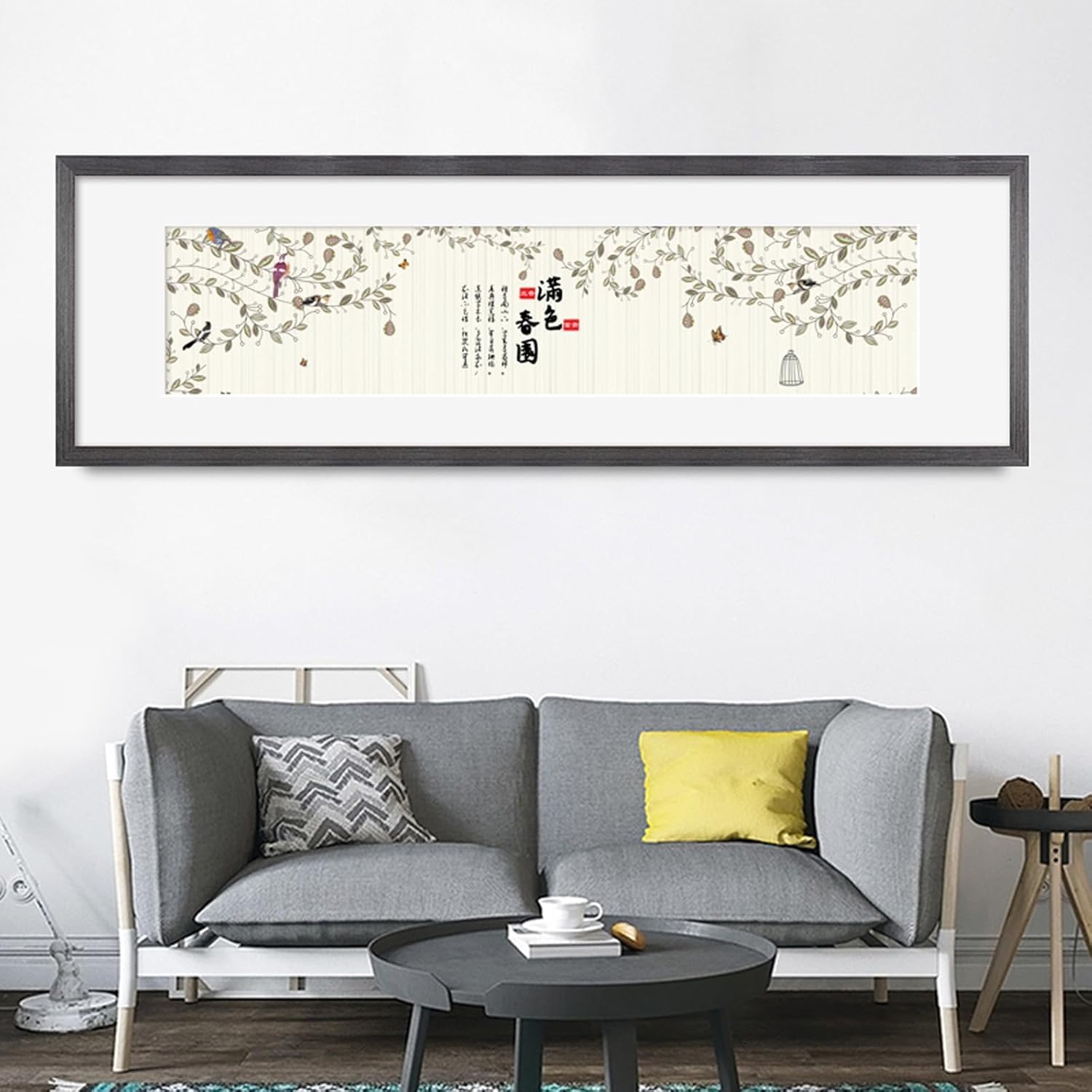 (60*120cm)ポスターフレーム 額縁 木製 高級 おしゃれ 特大額縁 大きいサイズ 名画の表装 書道 大型ポスターを飾る お絵