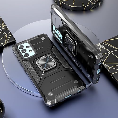 Miniatura 2 de IDYStar Funda para Galaxy A52 5G con protector de pantalla, funda para Galaxy A52 5G, a prueba de caídas a prueba de golpes con soporte de montaje