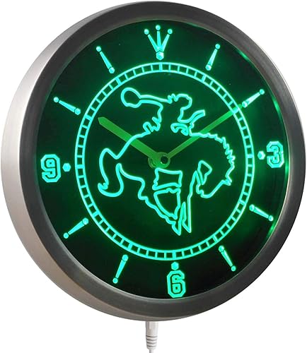 Miniatura 3 de ADVPRO nc0360-b Western Cowboy Rodeo Horse Bar Neon Sign Reloj de pared LED