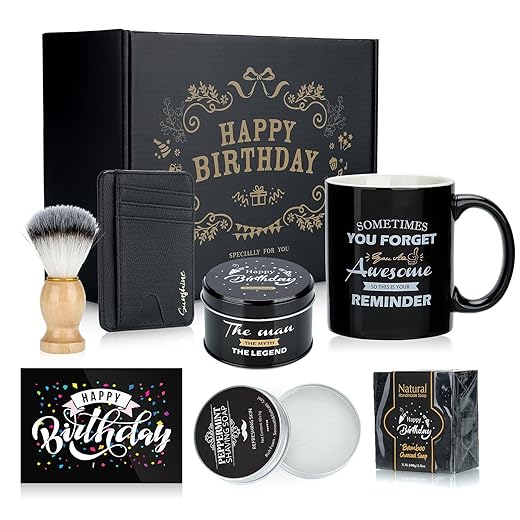 Birthday Gifts for Men Who Have Everything, Mens Birthday Gift Ideas, Unique Personalized Birthday Gifts Box for Dad Boyfriend Husband Brother Coworker, Thank You Gifts Presents Baskets for Him