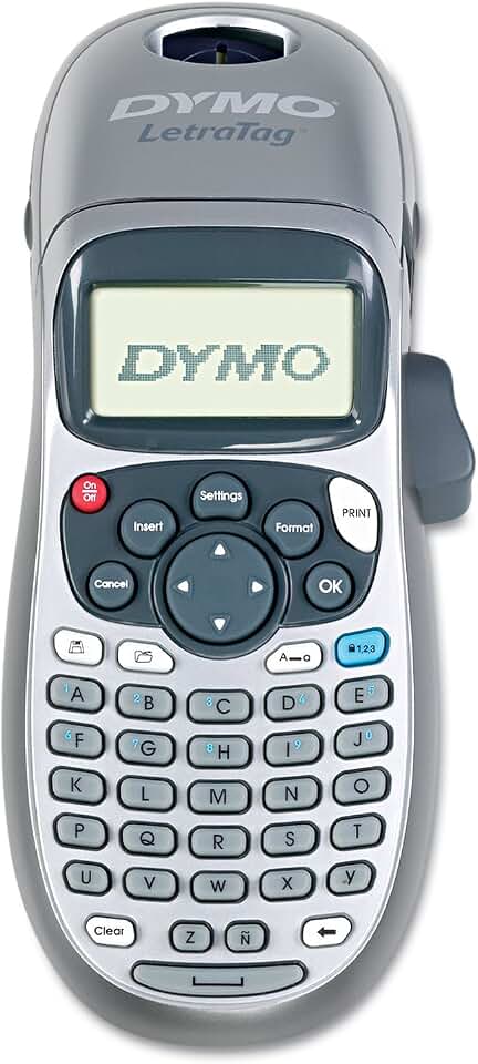 DYMO Etiquetadora LetraTag 100H portátil, fácil de usar, tela LCD de 13 caracteres, ótimo para organização de casa e escritório