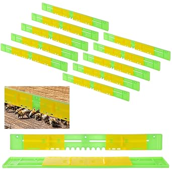12 Pack Beehive Entrance Reducer, 10 Frame Adjustable Bee Hive Entrance Gate and Mouse Guard, Plastic Hive Entrance Protector for Beekeeping Supplies