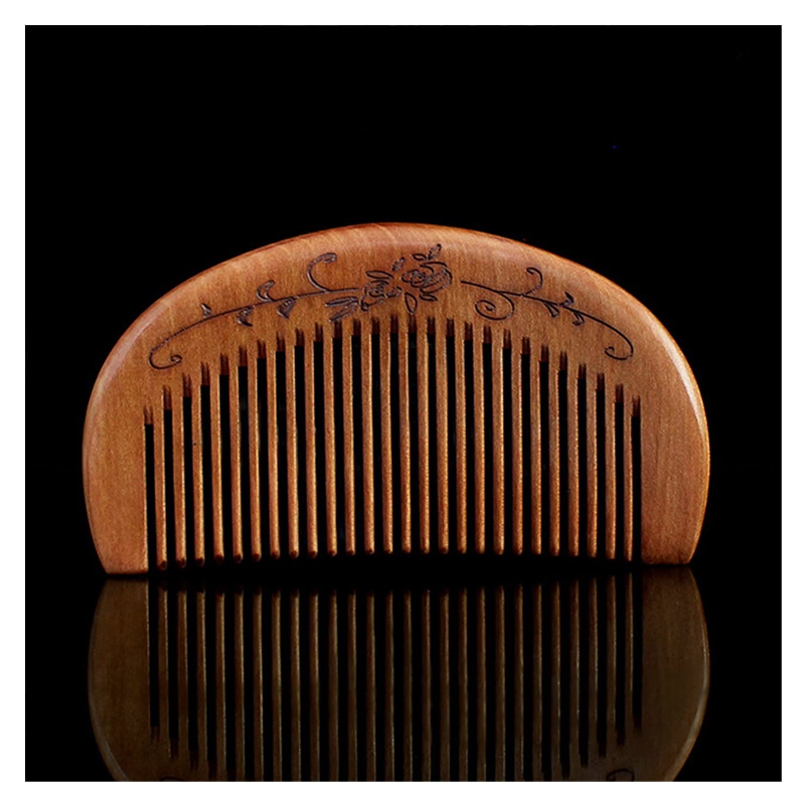 1 0 cm Peinado de melocotón Peinado peinador de Cabello Peine Peine Peine Peine Peine de Madera Tallada (Color : 02)