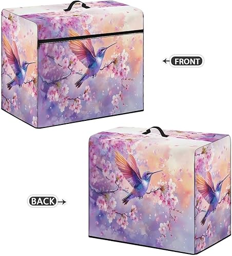 Miniatura 174 de Mumeson Cubierta antipolvo para máquina de coser de gatos negros con flores, para la mayoría de máquinas de coser estándar, plegable, duradera