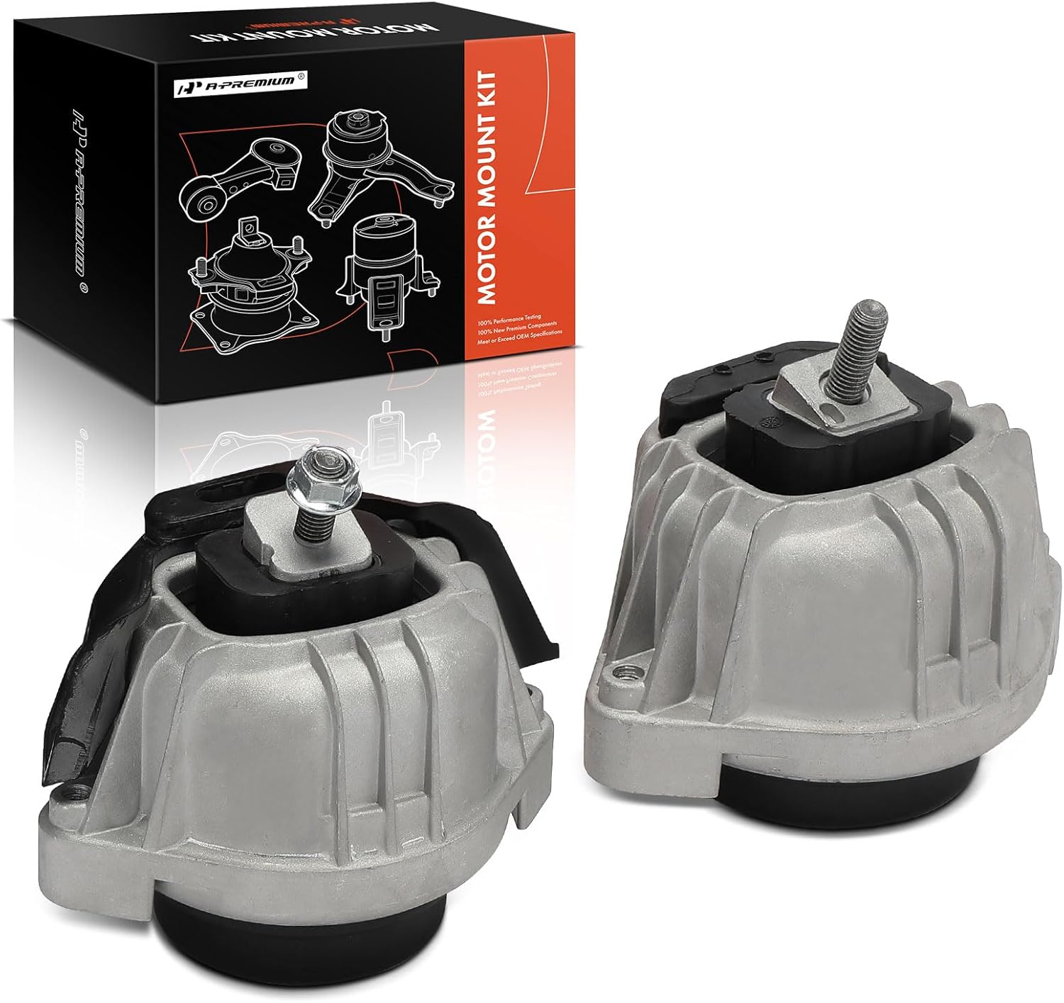 A-Premium 2PCS Front Left and Right Engine Motor Mount Set Compatible with BMW 335i 2007-2013, 335i xDrive 2009-2013, 335is 2011-2013, 335xi 2007-2008, X1 2013-2015, 1 Series M 2011, 135i, 135is, Z4