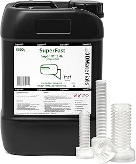 SuperPP Tough 3D Printer Resin Fastest 1.4GPa 50um Print in 1.3 secs, Made in Korea by 3DMaterials (5000g, Clear)