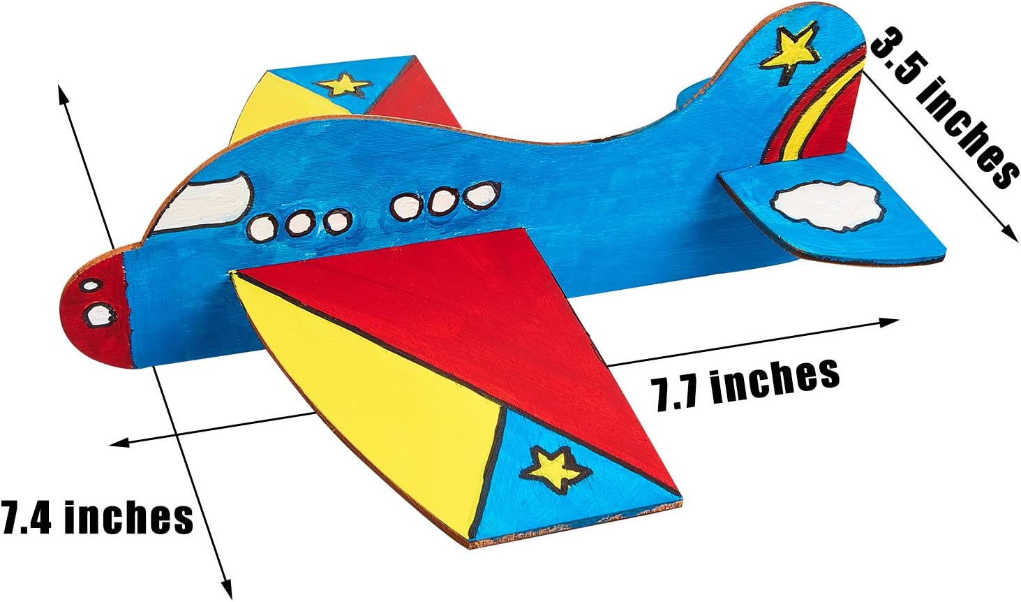 Gejoy 8 Packs Wooden Airplane Kits Balsa Wood Model Plane Toy Bulk DIY Paint Craft Plane for Birthday Party Favors Classroom Prize(Glider)